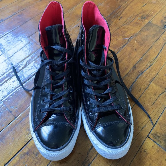 Converse All Star Leather High Tops (Black) - Picture 7 of 7